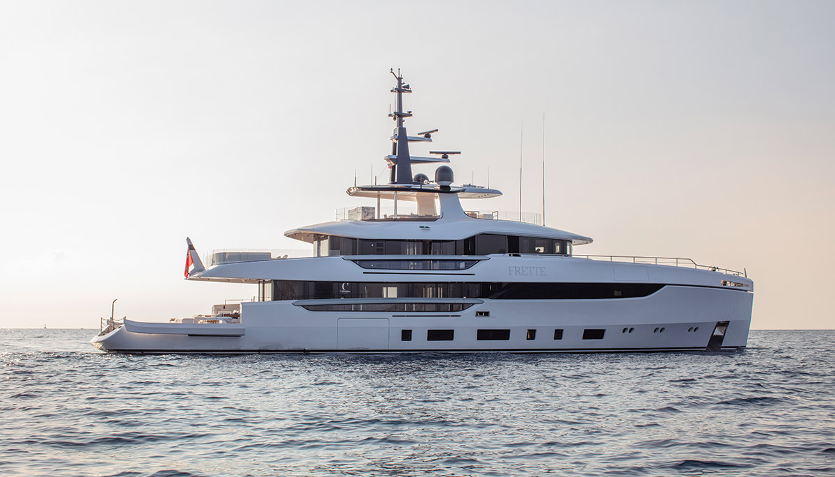 M/Y Frette : le dernier superyacht Columbus Atlantique 43 conçu par Hot Lab