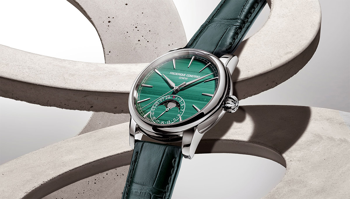 La nouvelle Frederique Constant Classic Moonphase Date Manufacture et son cadran en malachite